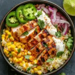 Street Corn Chicken Rice Bowl