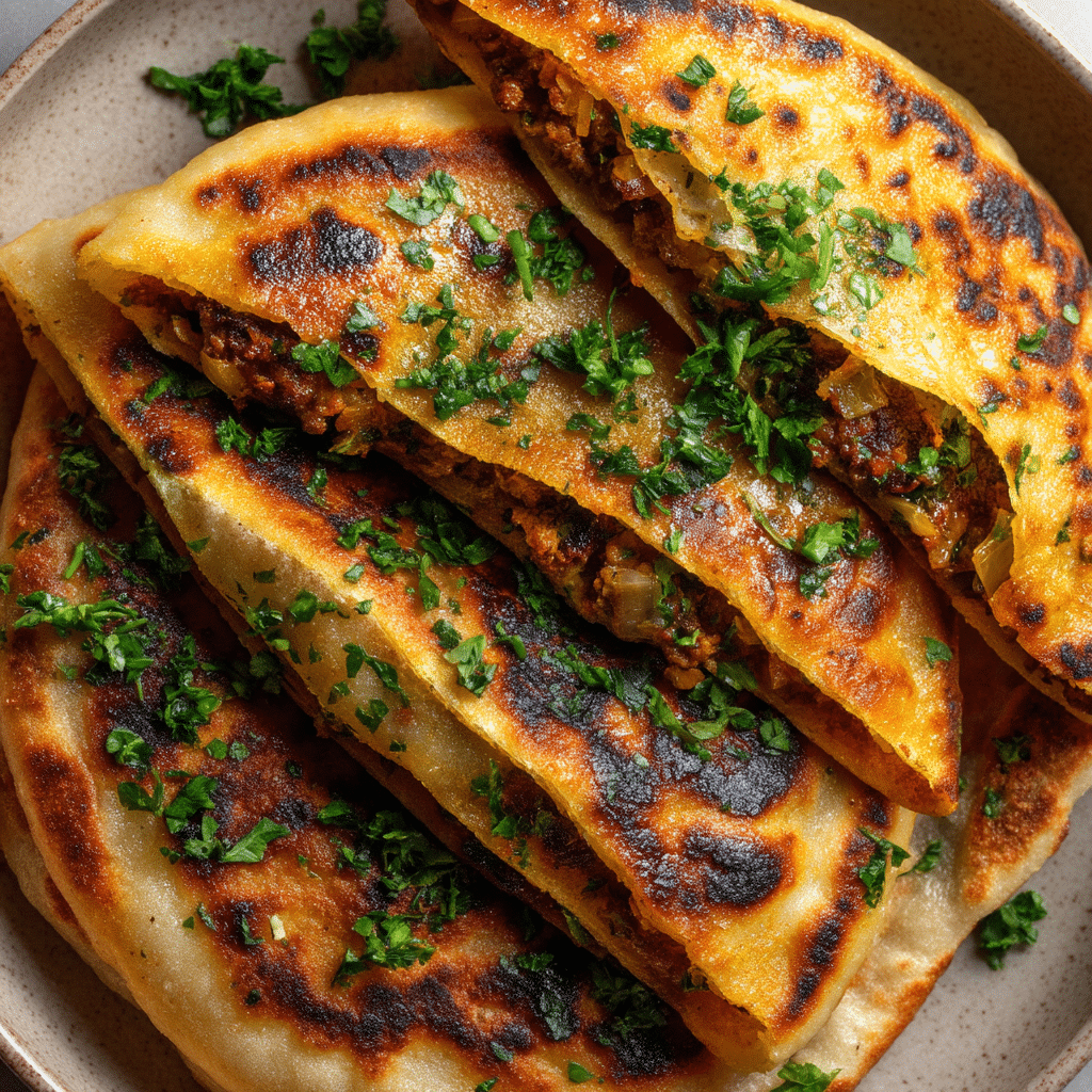 Speedy Dumpling Stuffed Flatbreads