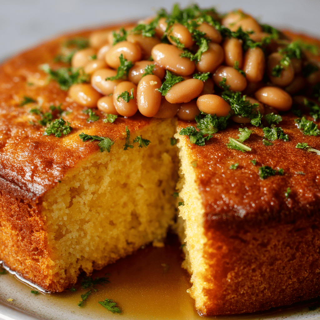 Little Cornbread and Pinto Beans For Lunch