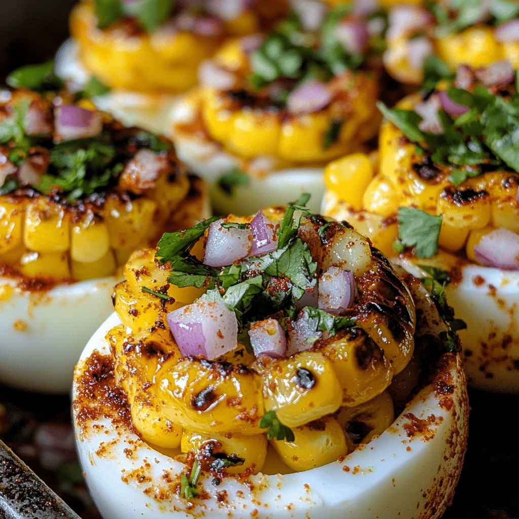 Mexican Street Corn Deviled Eggs