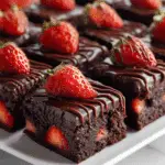 Chocolate Covered Strawberry Brownies