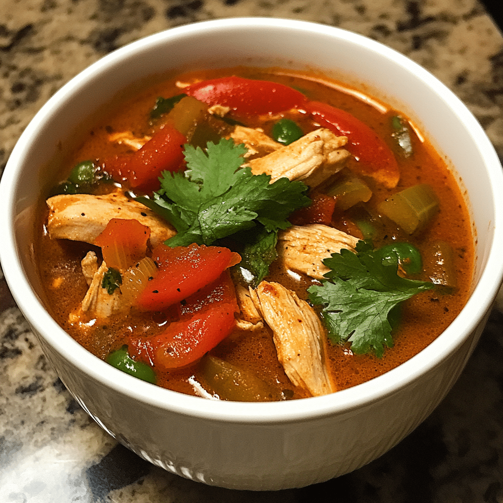 Low Carb Chicken Fajita Soup