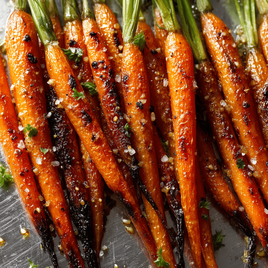 Tangy Lemon Garlic Roasted Carrots