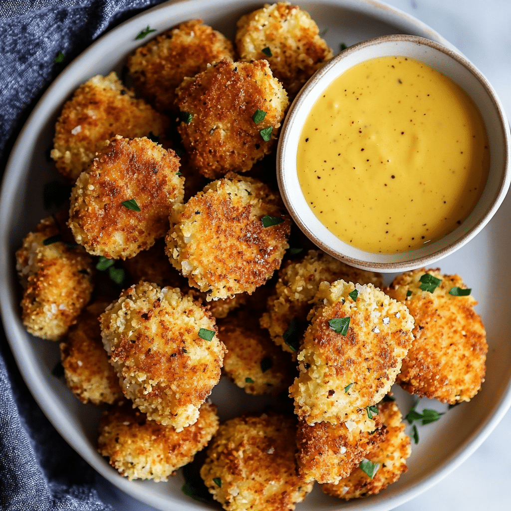 Cauliflower Chicken Nuggets with Dijon Honey Mustard Dip