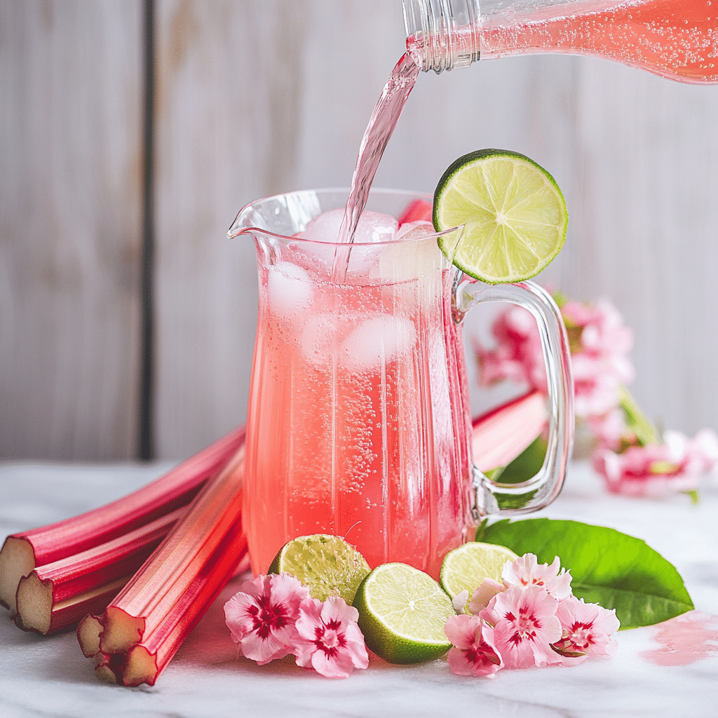 Sparkling Rhubarb Margarita