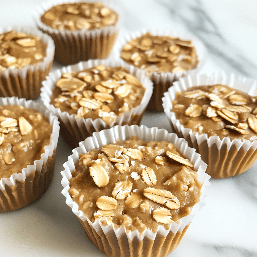 No Bake Peanut Butter Oat Cups (4 Ingredients!)