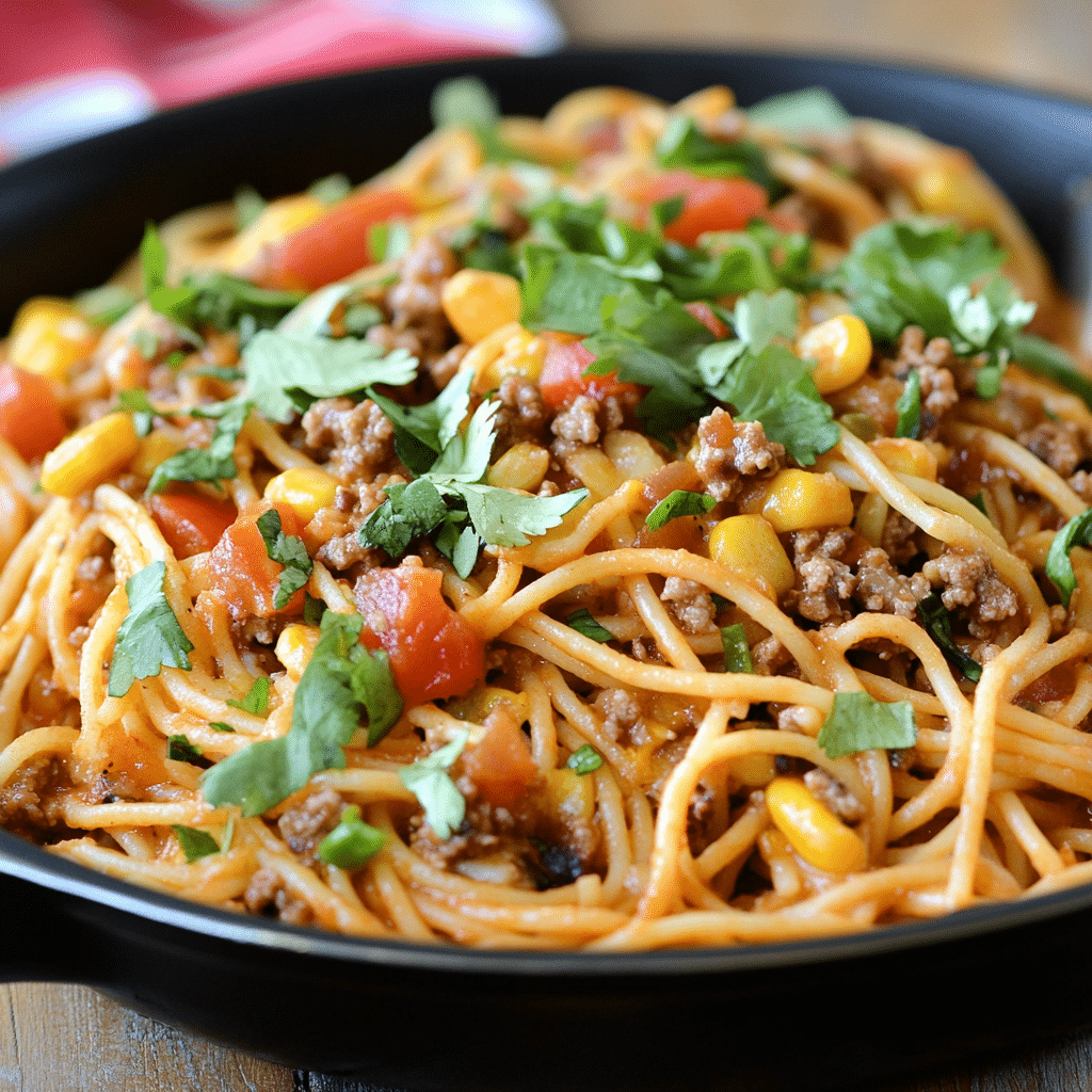 Taco Spaghetti: A Bold Pasta Dinner Recipe