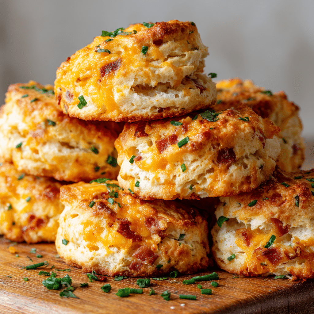 Breakfast Protein Biscuits with Ham and Cheddar