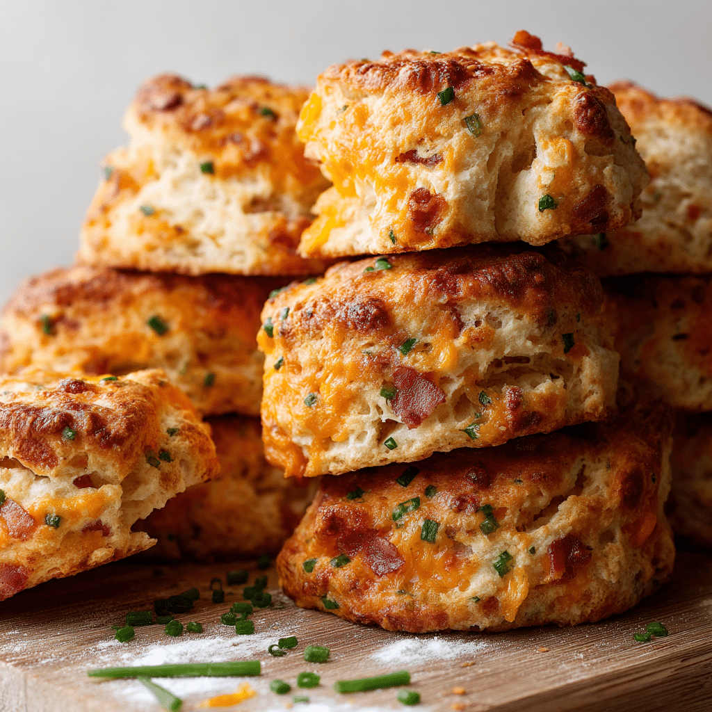 Breakfast Protein Biscuits with Ham and Cheddar