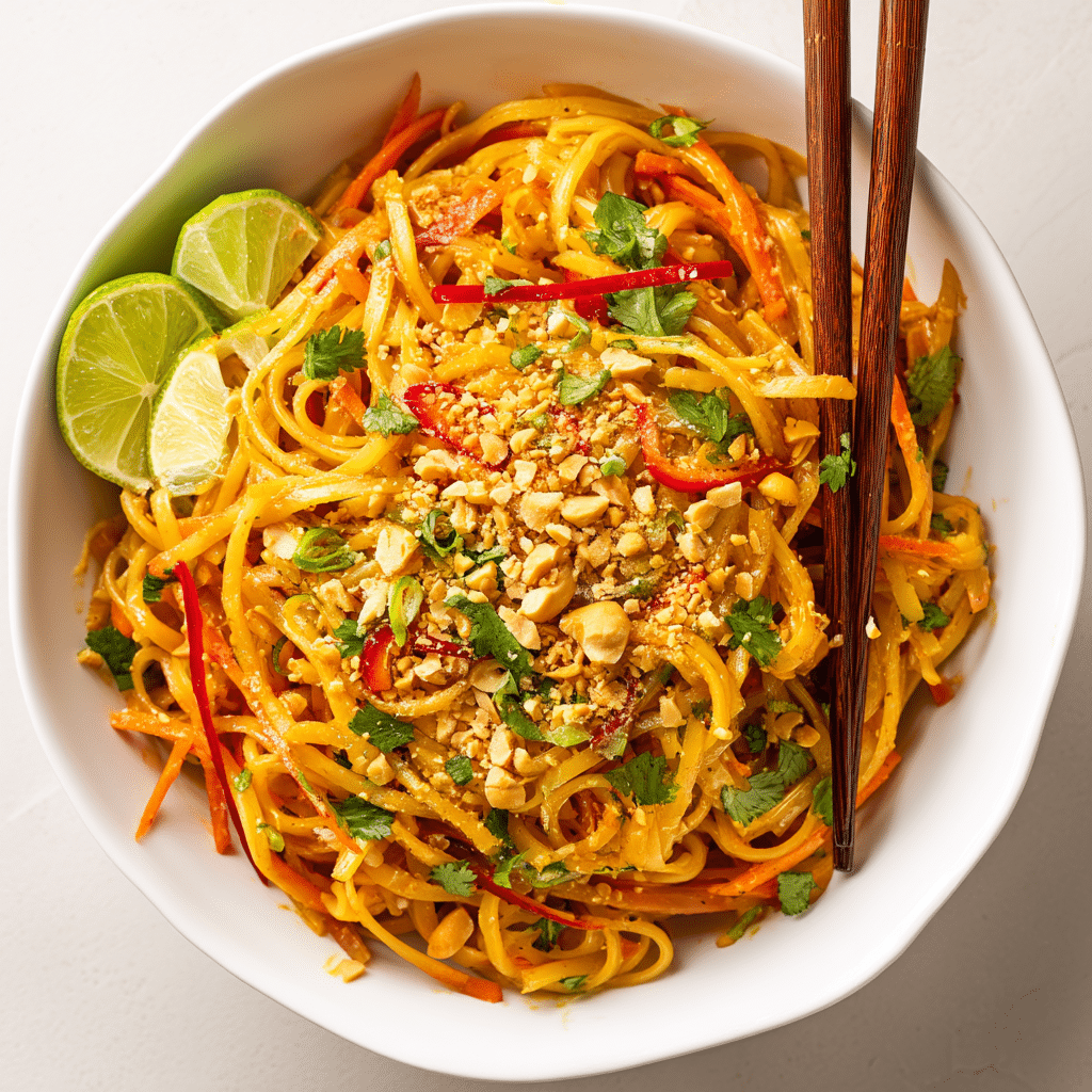 Easy Spicy Chicken Pad Thai