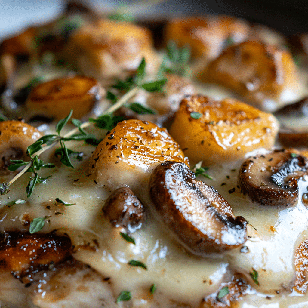 Creamy Mushroom Asiago Chicken