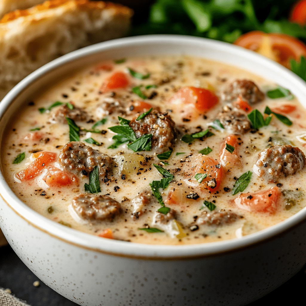 Creamy Parmesan Italian Sausage Soup