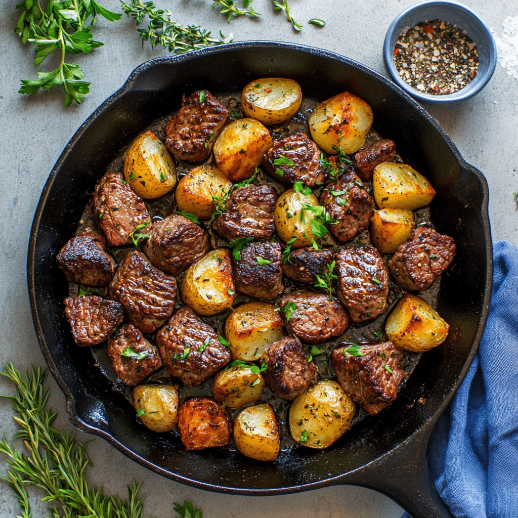 Steak Bites and Potatoes