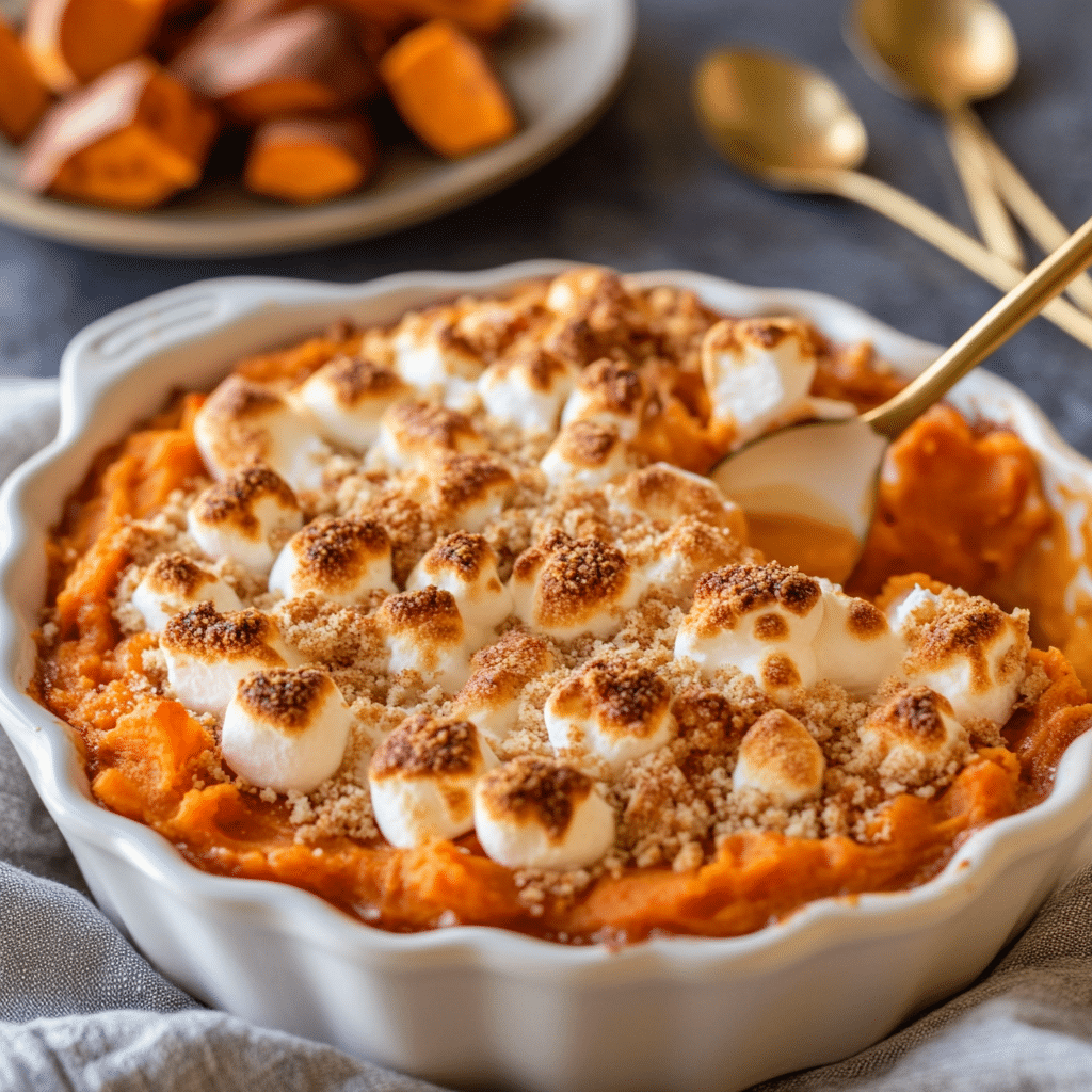 Sweet Potato Casserole with Pecan Crumble