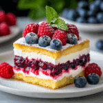 Vanilla Custard Fruit Slices