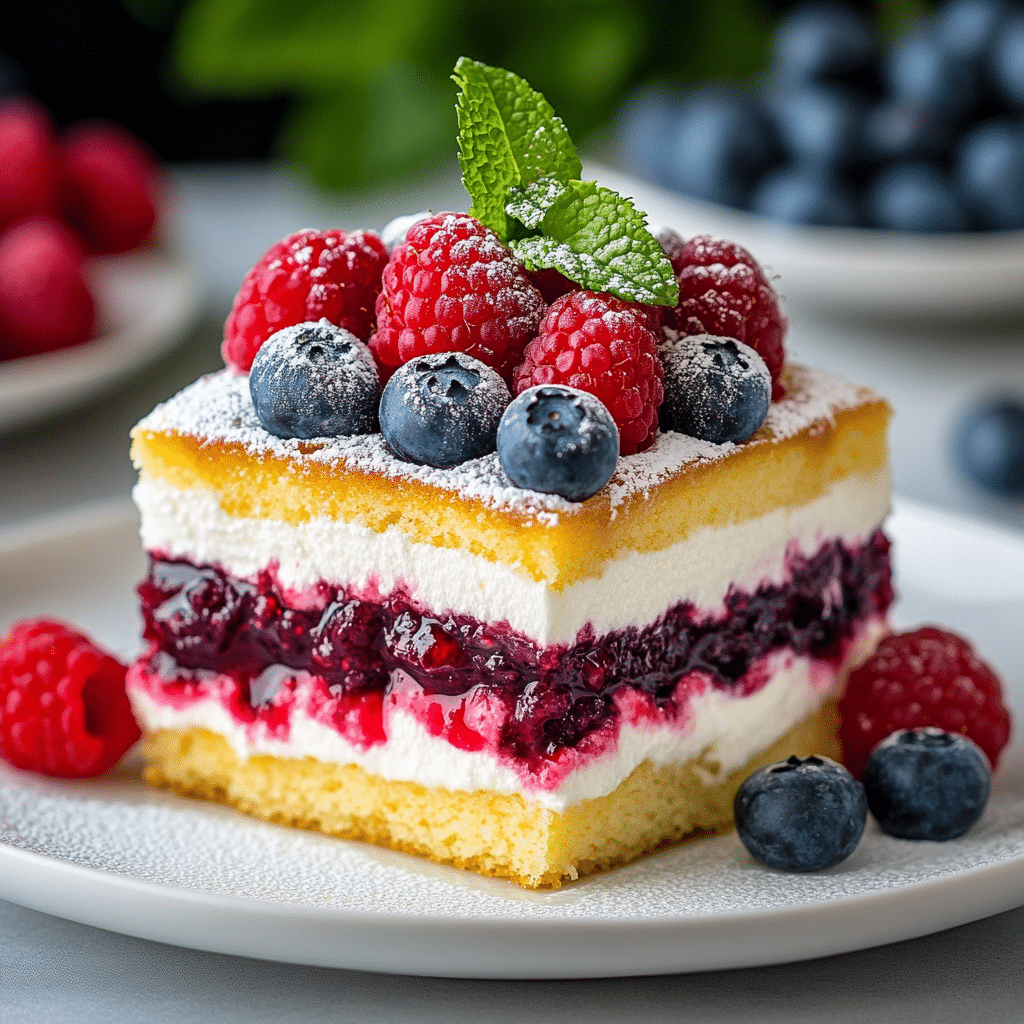 Vanilla Custard Fruit Slices