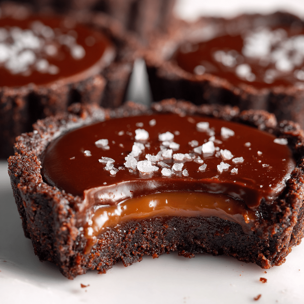 Easy Chocolate Salted Caramel Tarts