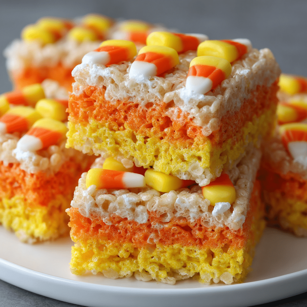 Candy Corn Rice Krispie Treats