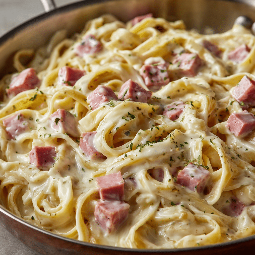 Creamy Ham and Cheese Pasta