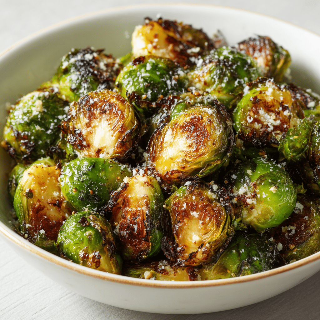 Crispy Parmesan Roasted Brussels Sprouts