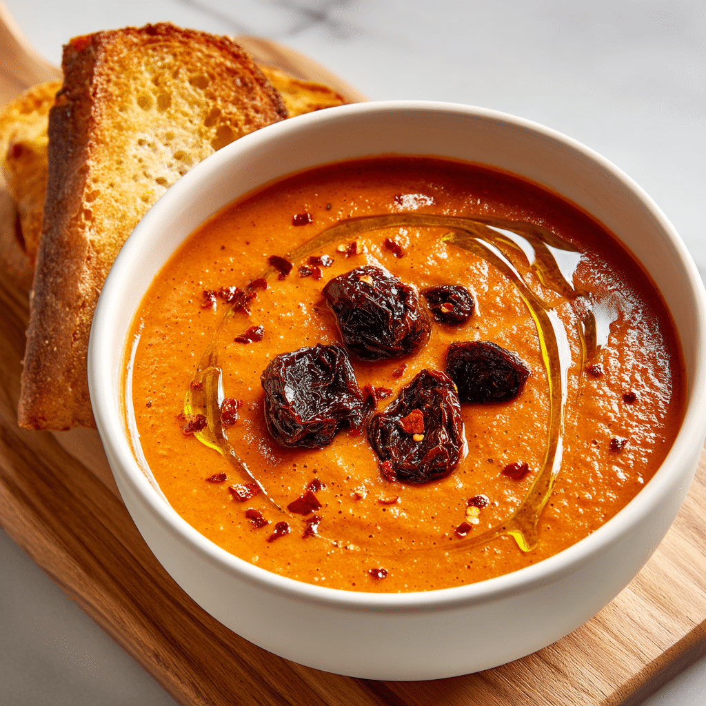 Spicy Roasted Red Pepper Soup
