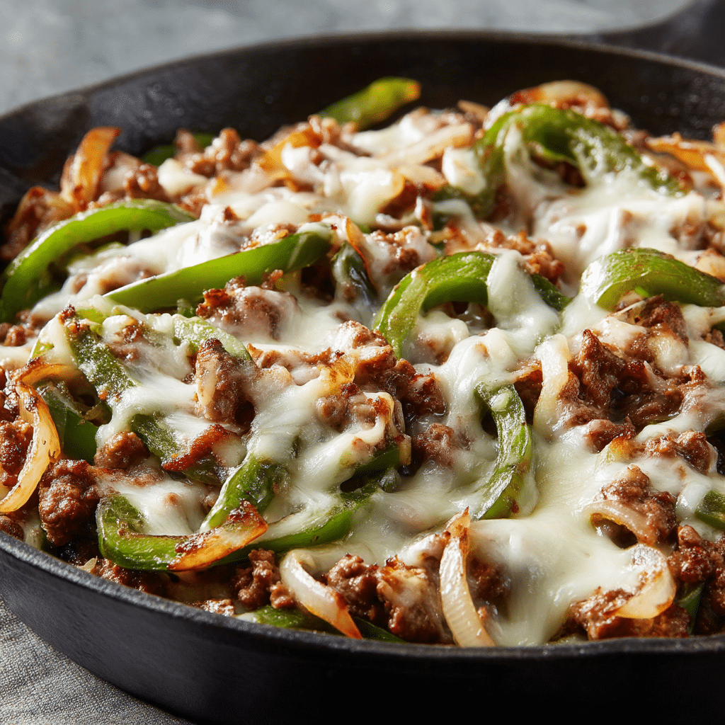Philly Cheese Beef Skillet