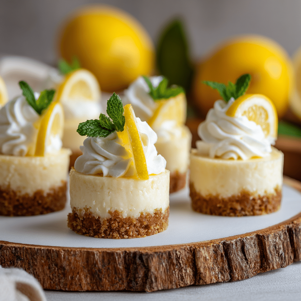 Mini Lemon Cheesecakes