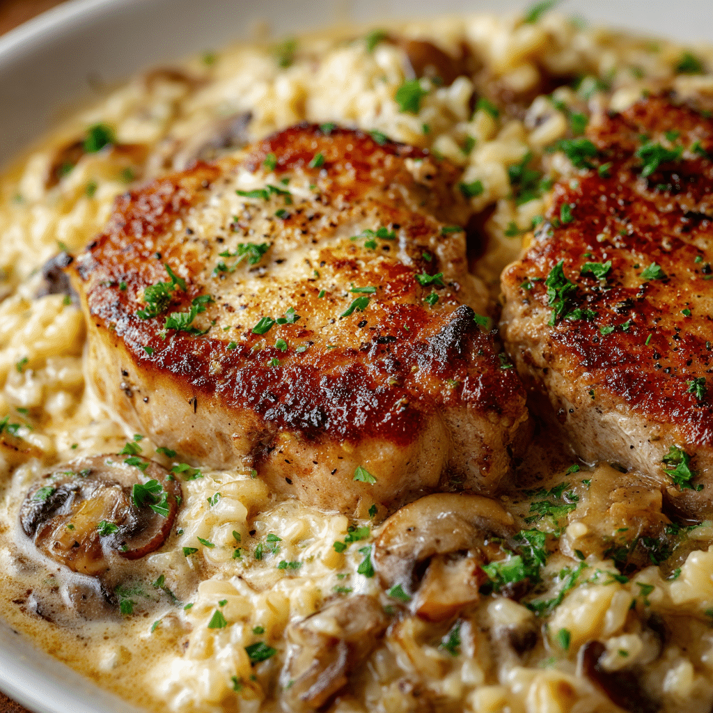 Baked Pork Chops & Rice