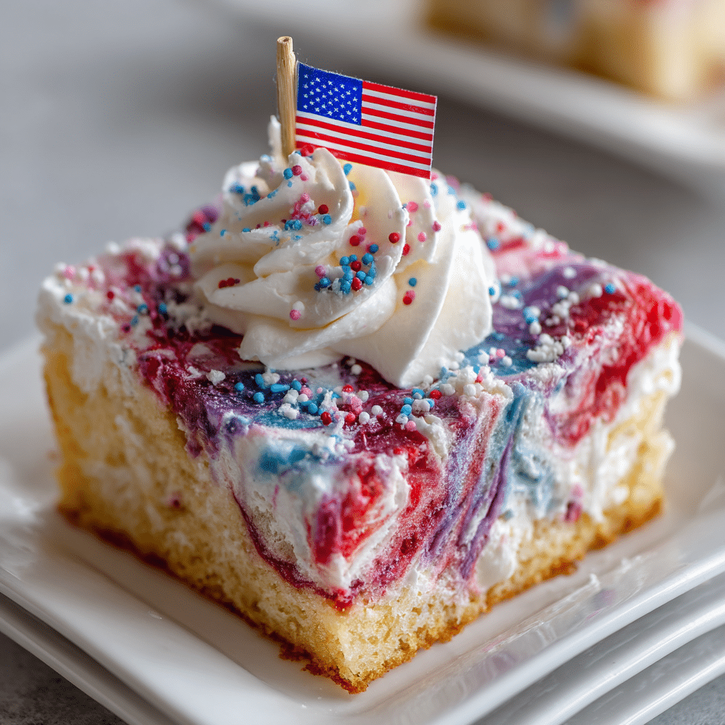 Red White And Blue Poke Cake
