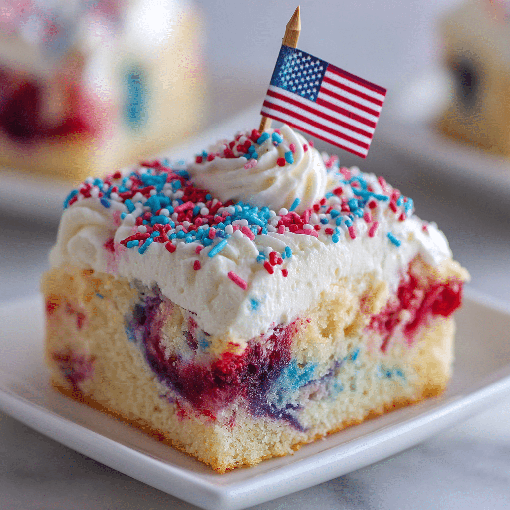 Red White And Blue Poke Cake
