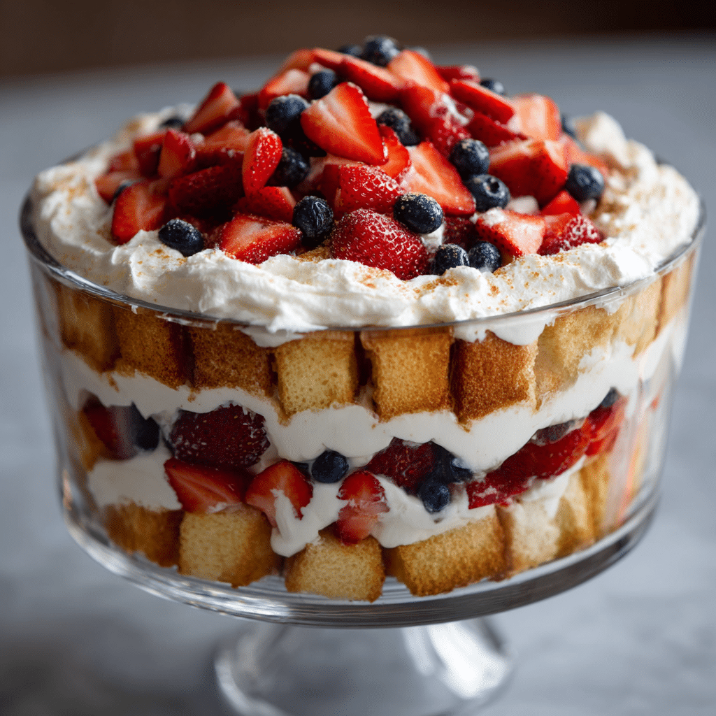 Red White and Blue Trifle