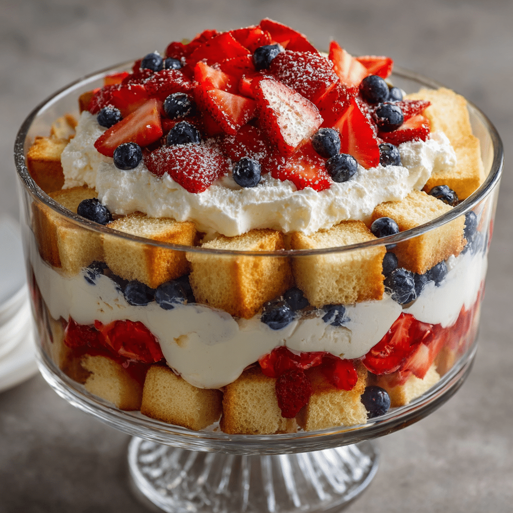 Red White and Blue Trifle