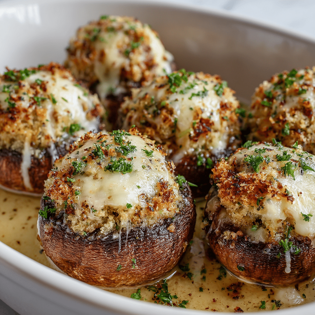 Tasty Olive Garden Stuffed Mushrooms