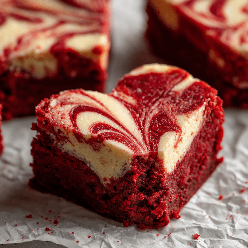 Delicious Heart-Shaped Red Velvet Cheesecake