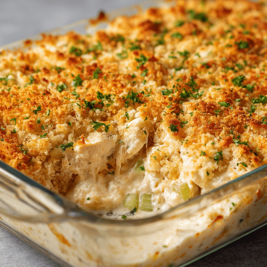 Best Baked Chicken and Stuffing Casserole
