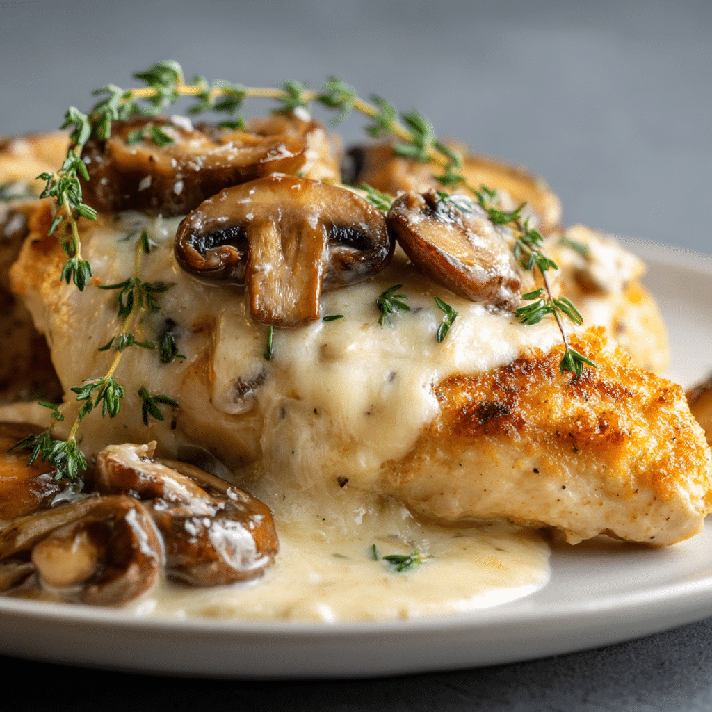 Creamy Mushroom Asiago Chicken