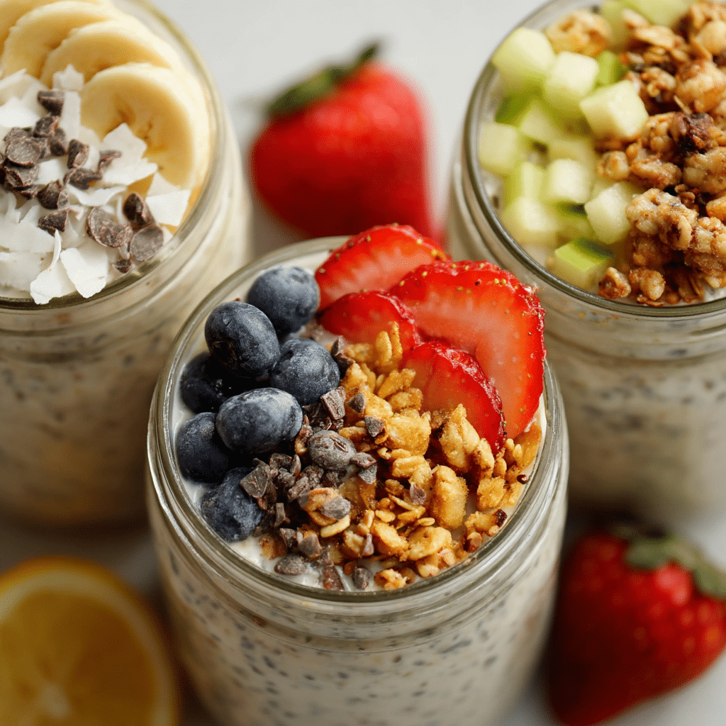 Overnight Oats with Yogurt and Chia Seeds