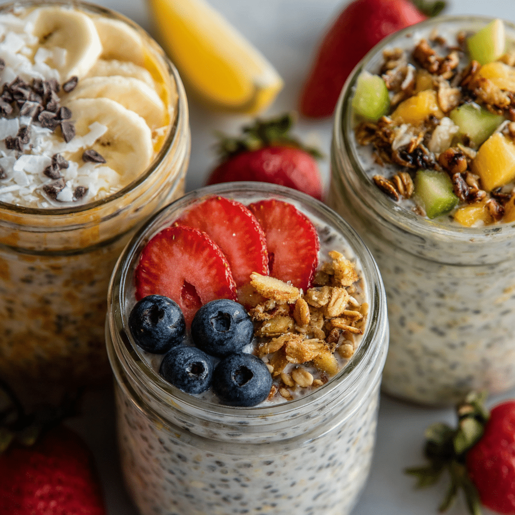 Overnight Oats with Yogurt and Chia Seeds