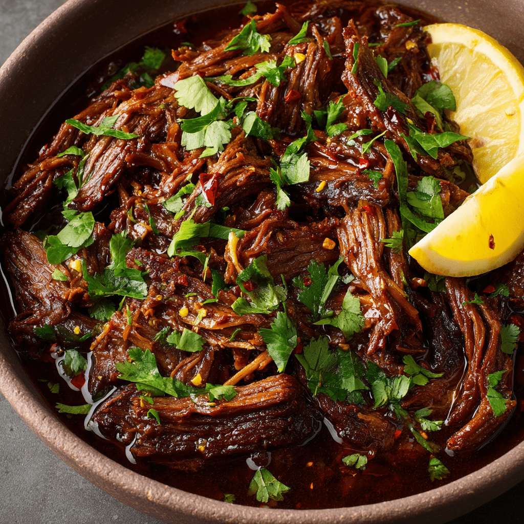 Sweet & Savory Caramelized Pulled Beef Brisket