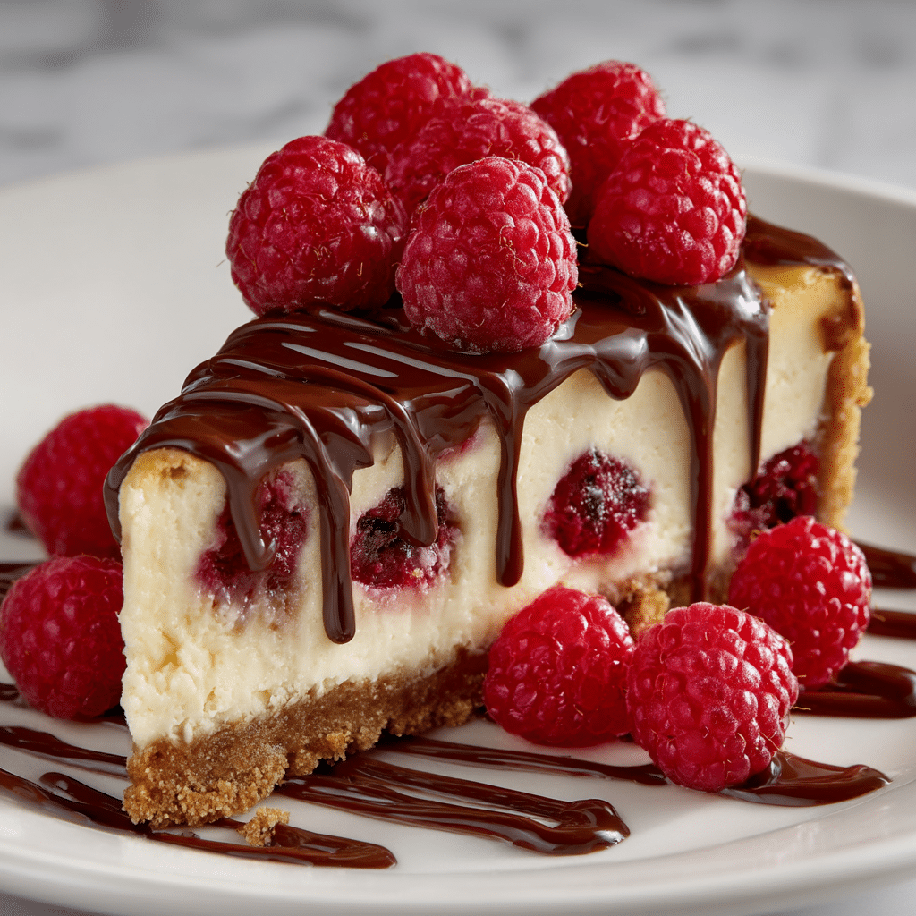 Decadent White Chocolate Raspberry Cheesecake