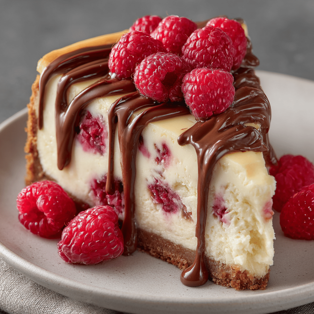 Decadent White Chocolate Raspberry Cheesecake