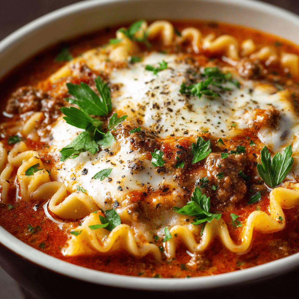 Easy Crockpot Chili Lasagna Soup