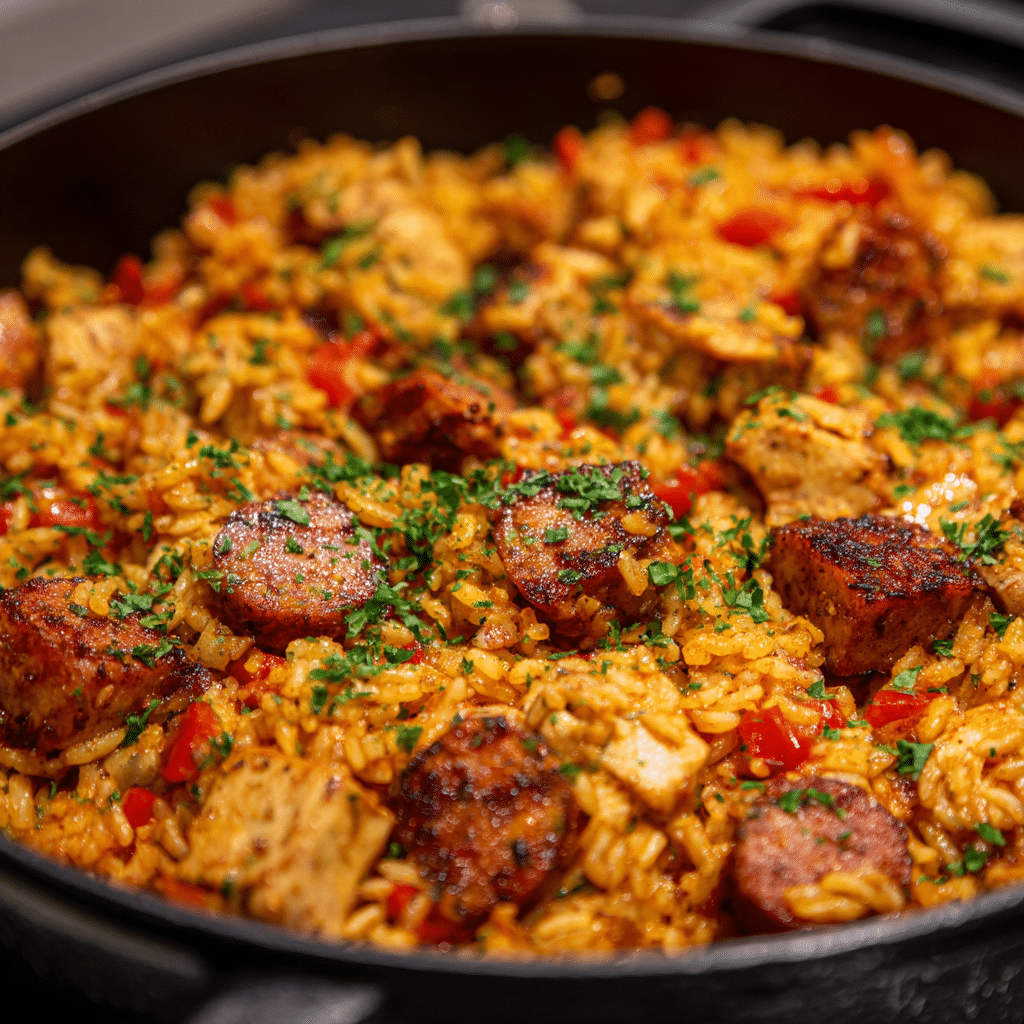 Quick Chicken & Sausage Jambalaya