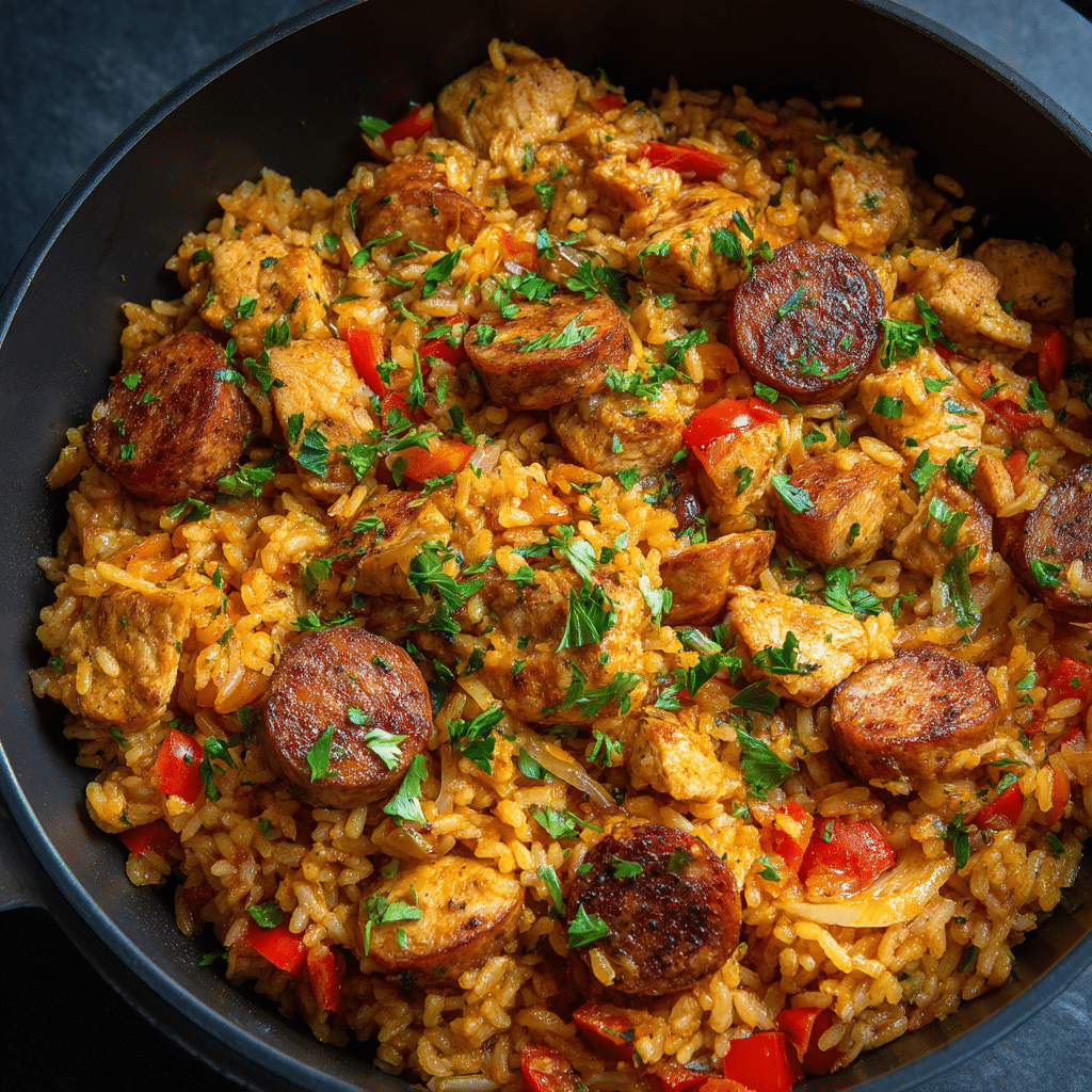 Quick Chicken & Sausage Jambalaya