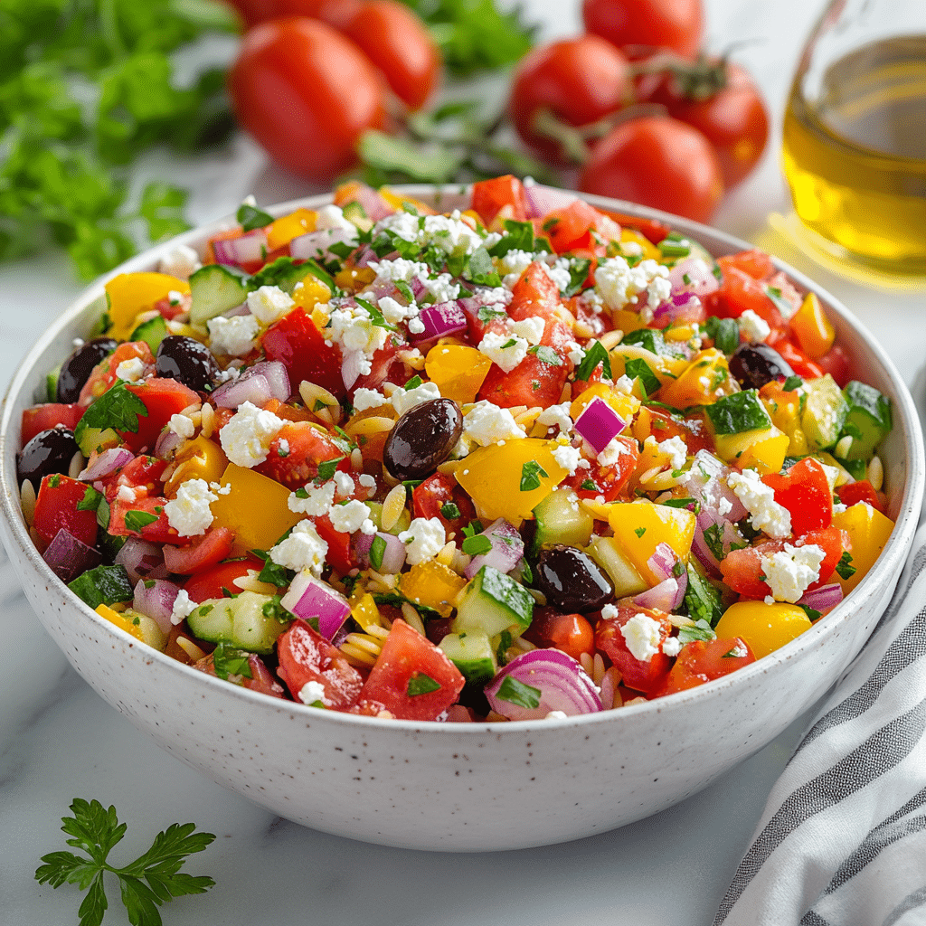 Greek Orzo Pasta Salad