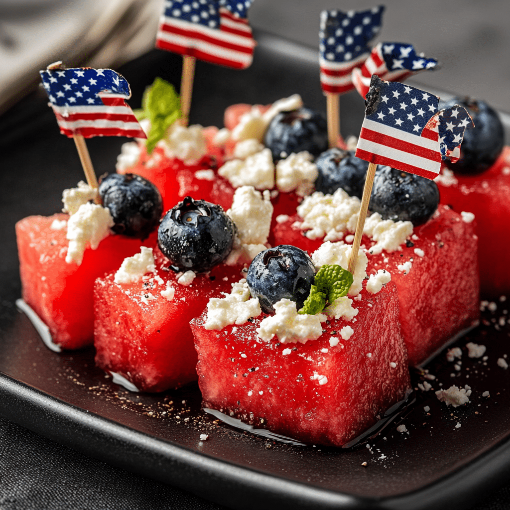 Patriotic Watermelon Appetizer