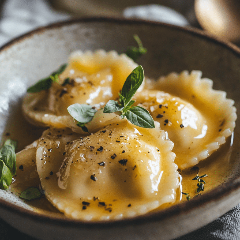 Creamy Sage Sauce for Butternut Squash Ravioli