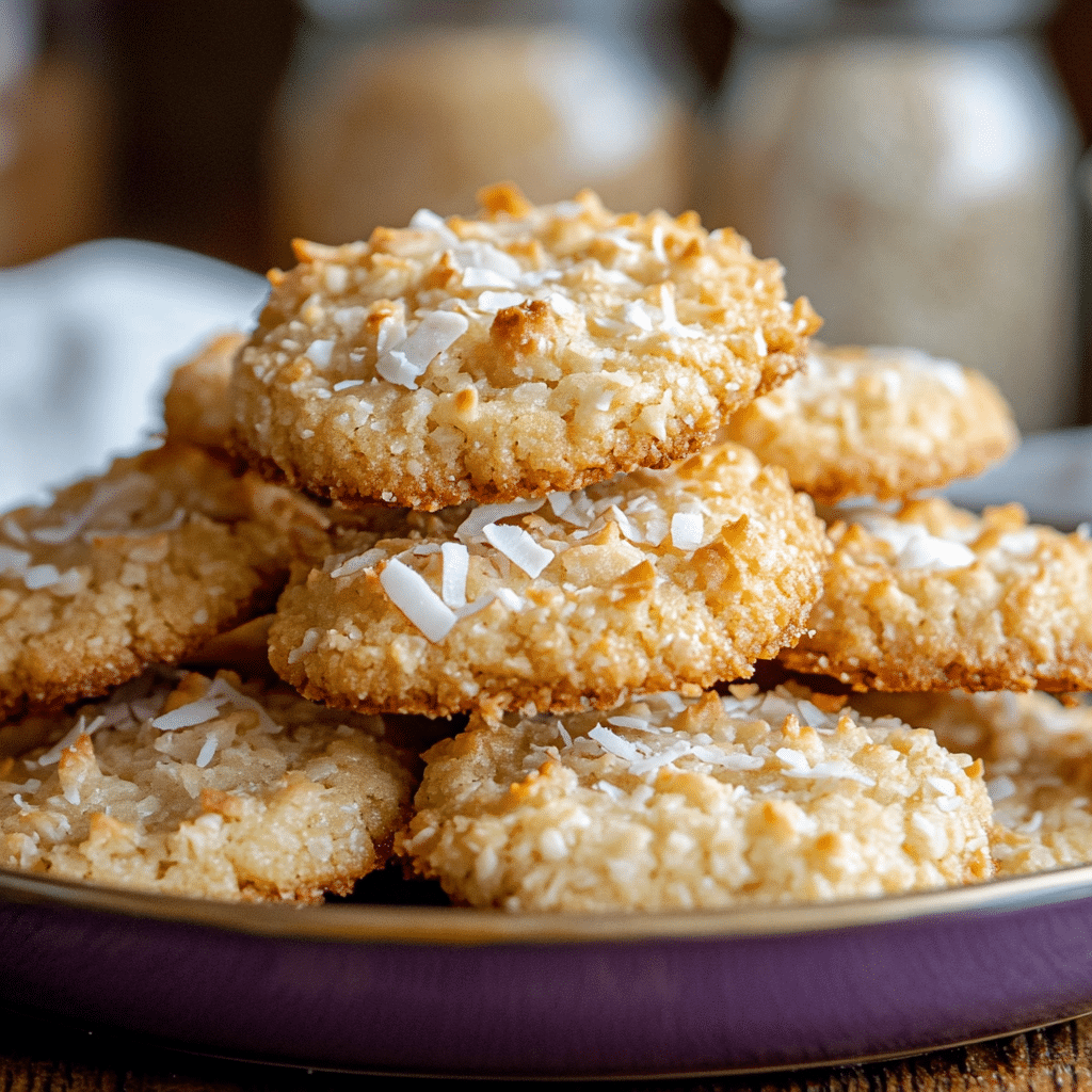 Toasted Coconut Shortbread Cookies