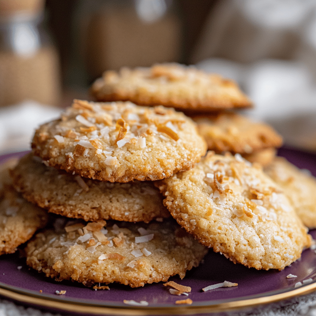 Toasted Coconut Shortbread Cookies