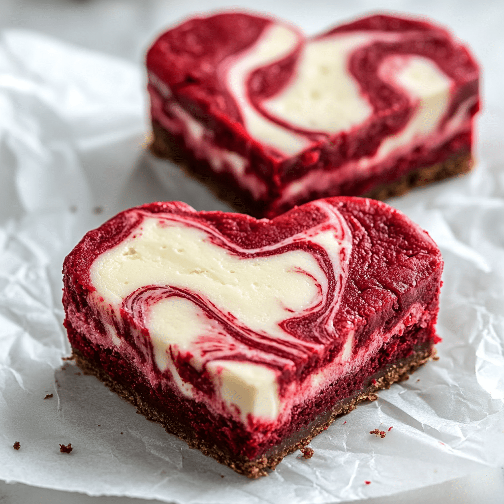 Delicious Heart-Shaped Red Velvet Cheesecake